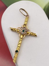 ANTIQUE 12KT GOLD CROSS CROSS