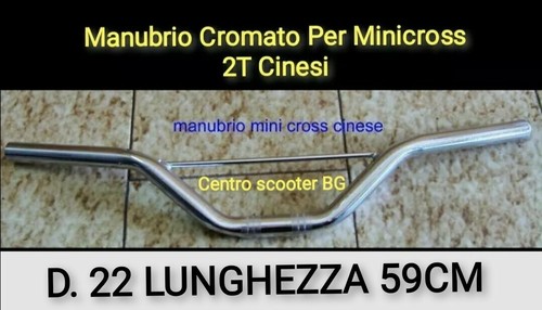 Manubrio cromato per - , minicross