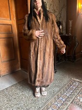 Pelliccia visone selvaggio marrone, taglia Large, fattura artigianale pregiata