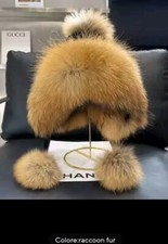 Cappello In Pelliccia Naturale Con Orecchie