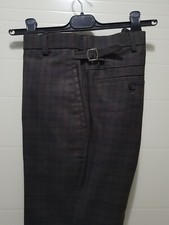 Pantalone Uomo Marrone Lindy Hop 46 Sisley Classico Quadri Vintage