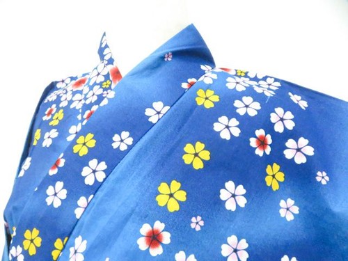 Kimono giapponese yukata blu - kimono,
