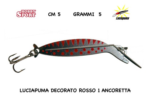 Luciapuma decorato rosso gr - , 5