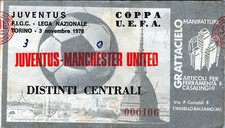 JUVENTUS-MANCHESTER UNITED- COPPA UEFA-Torino 3/Novembre/1976 N°000106-DISTINTI