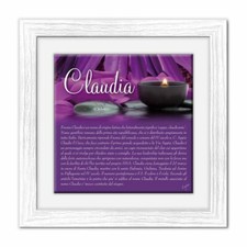 Quadro mattonella Ceramica Modern 29x29 cm con significato del nome Claudia