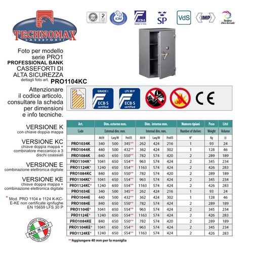 Cassaforte technomax alta - di,