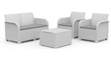 SET GIARDINO KETER ROSALIE  - divano con 2 poltrone e tavolo contenitore