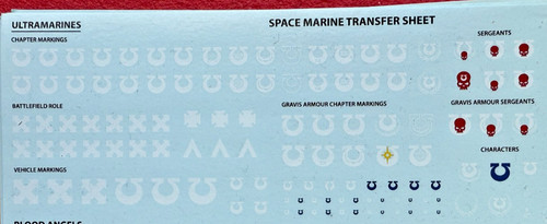 Space marine transfer sheet - space,