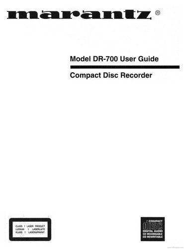 Marantz 700 registratore - dr-700, cd