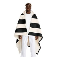 Coperta bianconera in pile con