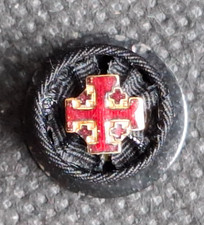 Distintivo Rosetta in seta Ordine Equestre del Santo Sepolcro di Gerusalemme