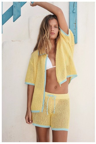 Zara knitted polo cardigan - zara,