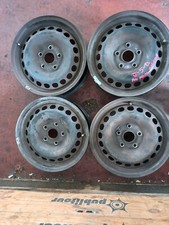 N.4 CERCHI FERRO AUDI A4 VW PASSAT GOLF5 GOLF6 5 FORI - 15" - 6J 15H2 ET45 USATI