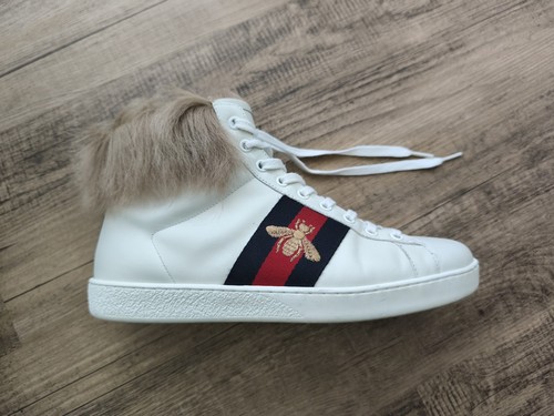 Gucci ace bee pelliccia - gucci,
