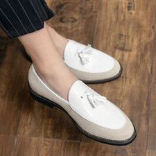 Mens Pointed toe Tassel Slip