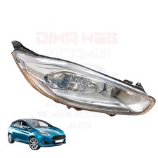 FARO ANTERIORE FANALE DX FORD FIESTA VI DAL 2013 PARABOLA CROMATA CON DLR A LED