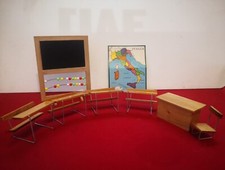 GIOCO BAMBOLE SCUOLA ANNI 60 LEGNO METALLO PLASTICA CARTA