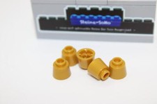 Lego (c) 5x Cono/Cupola - Oro - 1x1 - 85975 - Pearl Gold - Pietra Tonda