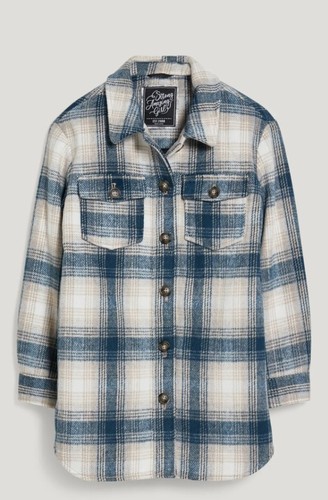 Shacket foderato quadri - , blu