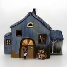 Portacandele casa porcellana