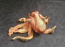 Portagioie decorativo in polpo smaltato, con cerniera, cristalli, occhi di cristallo rosso