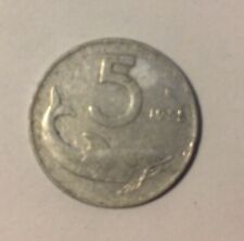 Moneta rara 5 Lire Delfino del