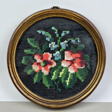 Antico Quadretto Tondo Ricamo