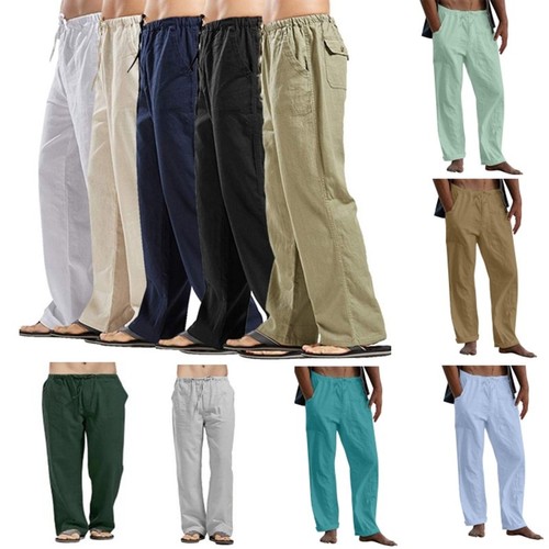 Pantaloni uomo casual lino