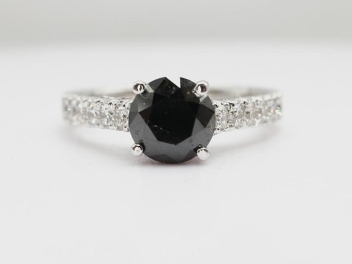 Anello solitario oro 18k - solitario, black