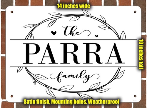 Parra family targa - family, decorativa