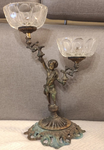 Antico candelabro bronzo - candelabro, in