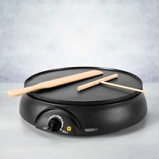 CREPIERA ELETTRICA CREPES 1000W  PANCAKE  PIASTRA ANTIADERENTE CON ACCESSORI BAR