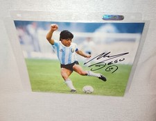 Vintage Diego Armando Maradona rara foto firmata autografata 8x10 PSC COA