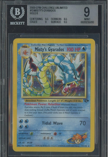 Pokemon card misty gyarados - pokemon,