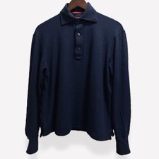 Polo Isaia Napoli Navy lana