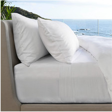 Nuovissime lenzuola di lusso in bambù Cariloha Resort prezzo al dettaglio consigliato $299 - King White