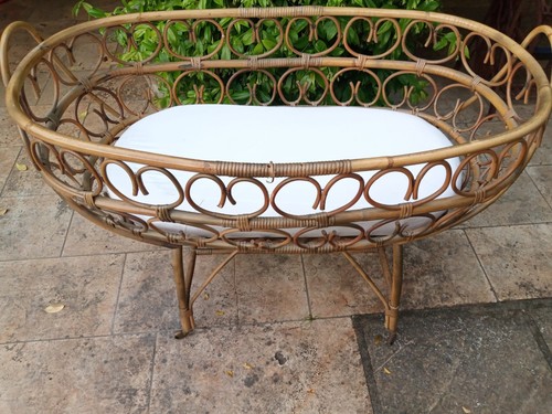 Culla bambù vintage rattan