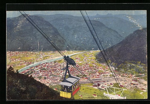 Cartolina bolzano teleferica - bolzano,,