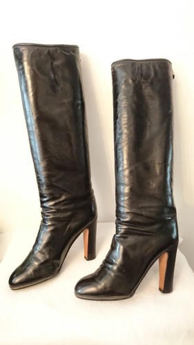 Bottes vernis noir vintage - vernis, "vintage