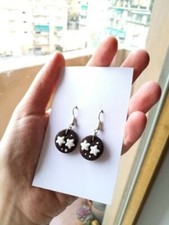 Orecchini Pan di Stelle in pasta modellabile Fimo fatti a mano, handmade 