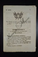 Regio Decreto VEII Comune di Mezzana Casati unito a San Rocco al Porto 1869