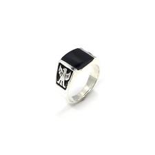Anello in argento 925 onice