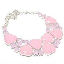 Collana gioielli etnici in argento sterling 925 con pietre preziose al quarzo...