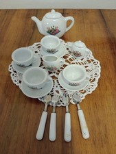 Set tazzine vintage gioco ceramica con orsetti 15 pezzi casa bambole