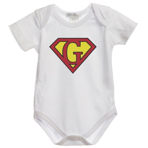 Body neonato supereroe lettera - neonato,