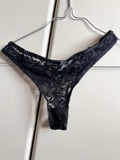 Mutandine Donna Intimo Pizzo Nero 2XS Sexy Lingerie Femminile Semi-Trasparente