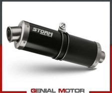 Terminale Scarico Storm by Mivv nero Oval acc Yamaha Fzs 600 Fazer 1998 > 2003