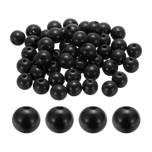 50pcs perline legno nero - perline,