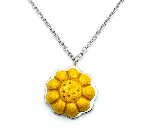 Collana con ciondolo fiore - , in