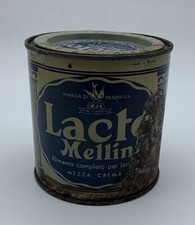 Scatola In Latta Alpe Latte In Polvere Mellin Lacto Made In Italy Vuoto - Usato